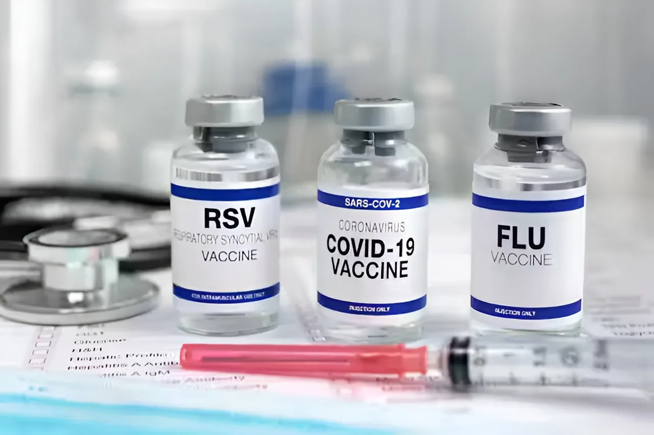 Vaccine supplies on counter